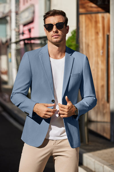 Casual Cotton Blend Blazer (US Only) Blazer coofandy 