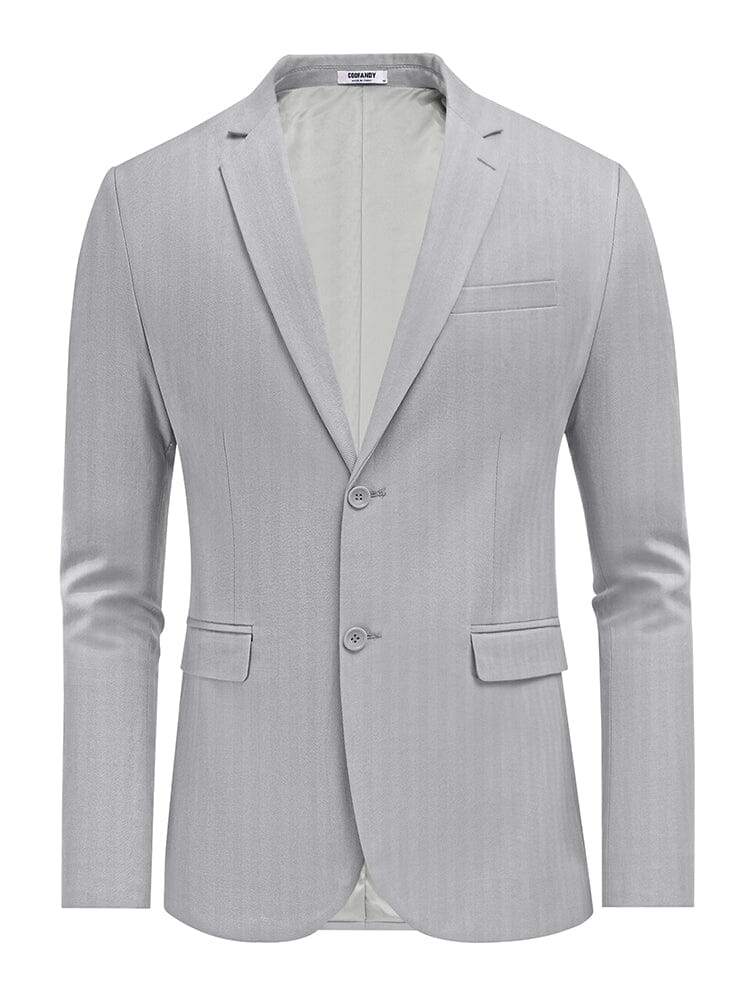 Versatile Cotton Suit Jacket (US Only) Blazer coofandy Light Grey S 