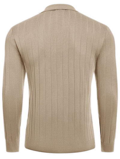 Casual Knit Polo Sweater (US Only) Sweater coofandy 