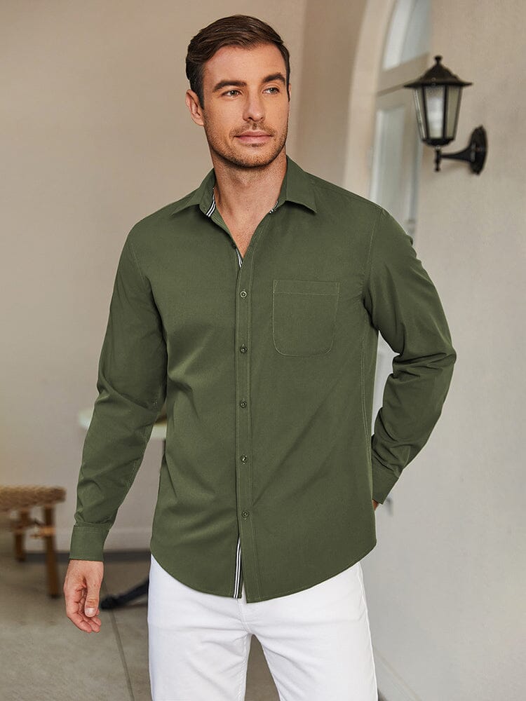 Elegant Untucked Dress Shirt (US Only) Blue / XXL Elegant Untucked Dress Shirt (US Only) Blue / XXL
