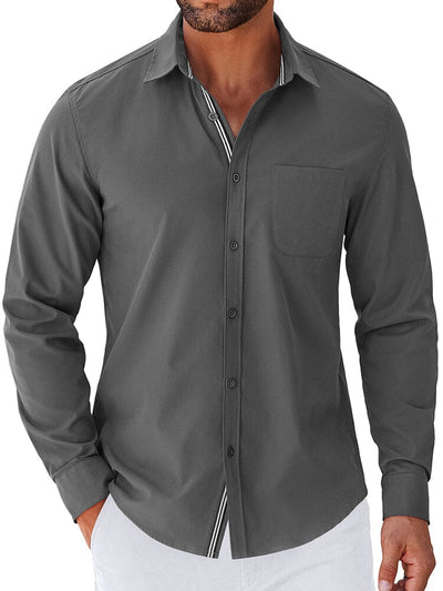 Elegant Untucked Dress Shirt (US Only) Shirts coofandy Dark Grey S 