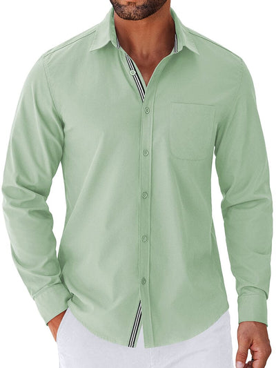 Elegant Untucked Dress Shirt (US Only) Shirts coofandy Light Green S 