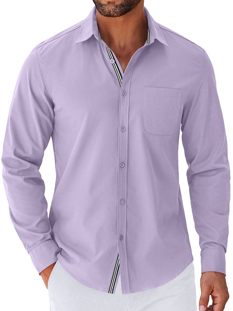 Elegant Untucked Dress Shirt (US Only) Shirts coofandy Purple S 