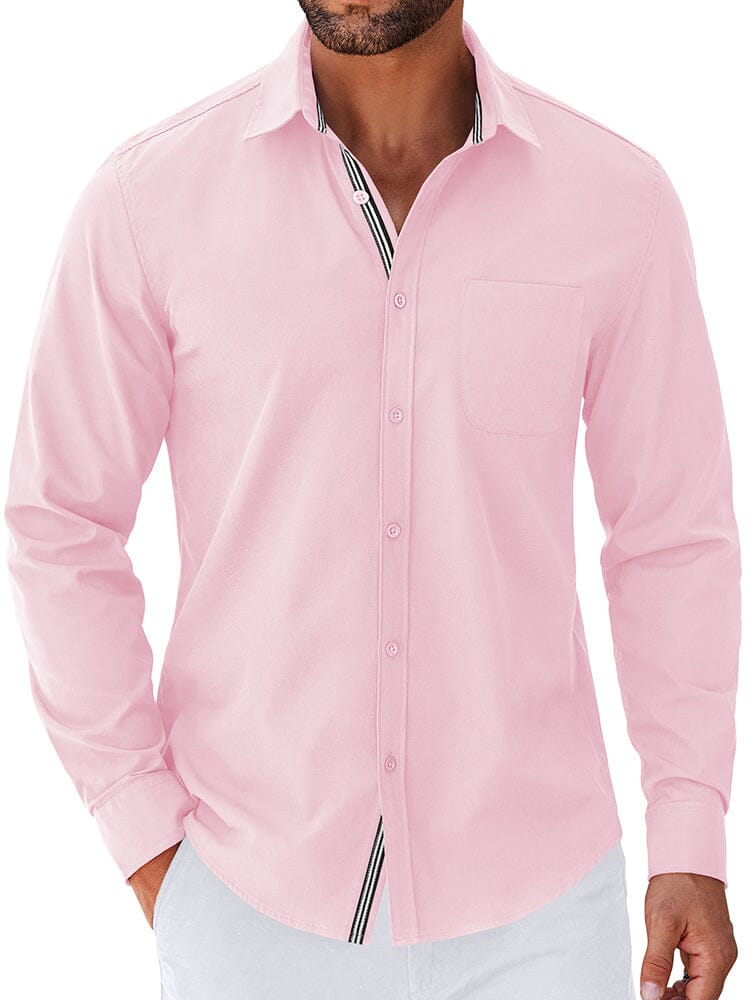 Elegant Untucked Dress Shirt (US Only) Shirts coofandy Pink S 