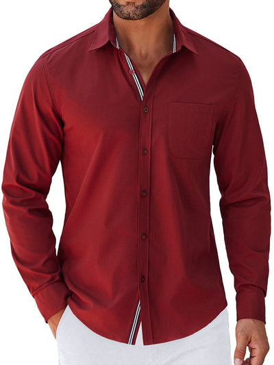 Elegant Untucked Dress Shirt (US Only) Shirts coofandy Wine Red S 