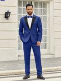 Modern Slim Fit 2 Piece Suit (US Only) Suit Set coofandy 