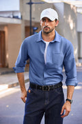 Casual Faux Denim Shirt (US Only) Shirts coofandy 