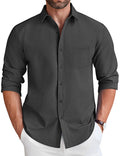 Casual Faux Denim Shirt (US Only) Shirts coofandy Dark Grey S 