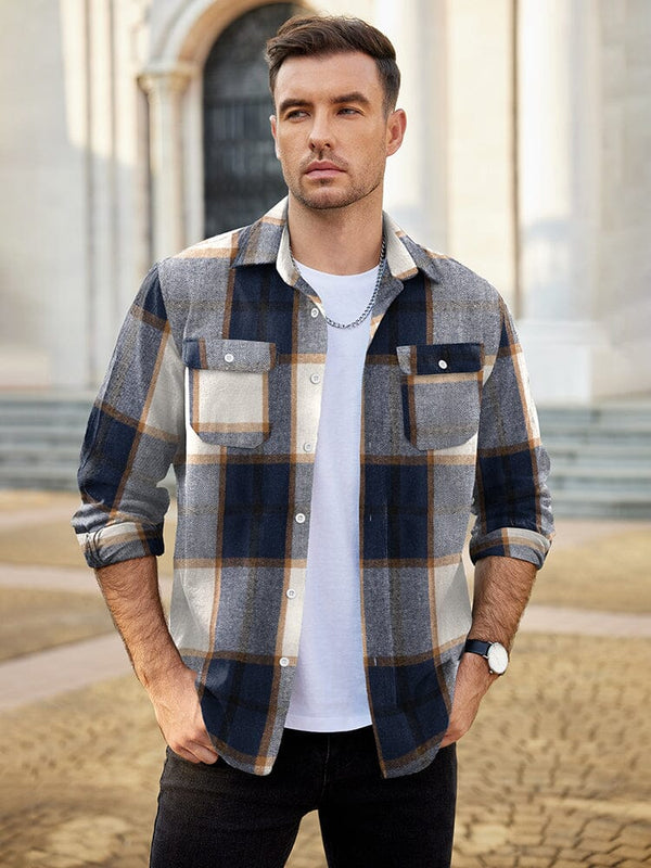 Classic Button Down Flannel Shirt (US Only) Shirts coofandy 