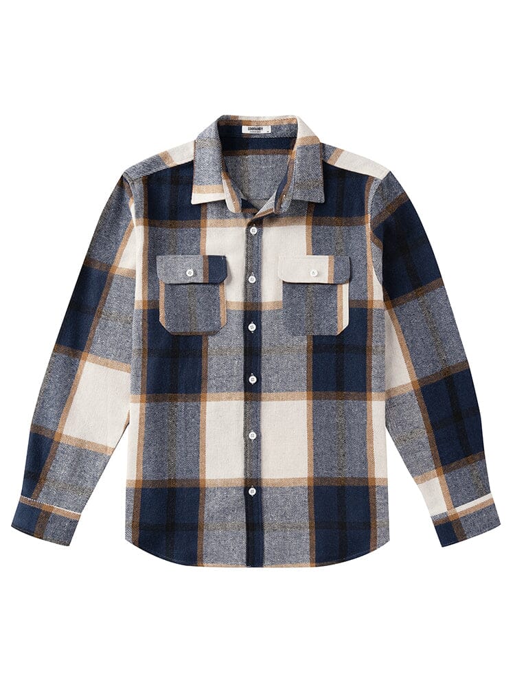 Classic Button Down Flannel Shirt (US Only) Shirts coofandy PAT1 S 