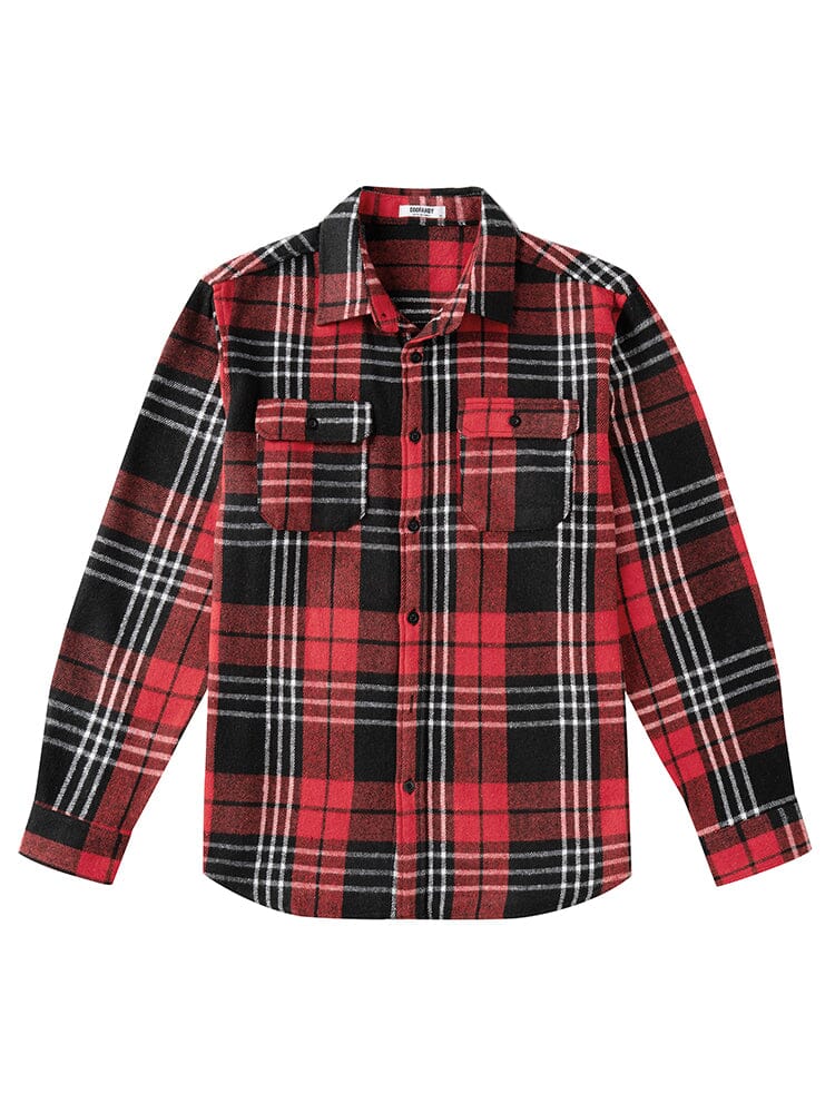 Classic Button Down Flannel Shirt (US Only) Shirts coofandy PAT3 S 