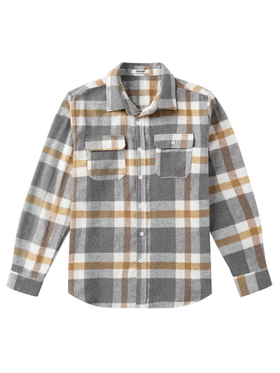 Classic Button Down Flannel Shirt (US Only) Shirts coofandy PAT4 S 