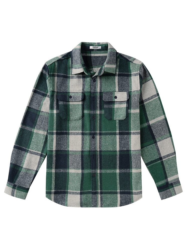 Classic Button Down Flannel Shirt (US Only) Shirts coofandy PAT5 S 