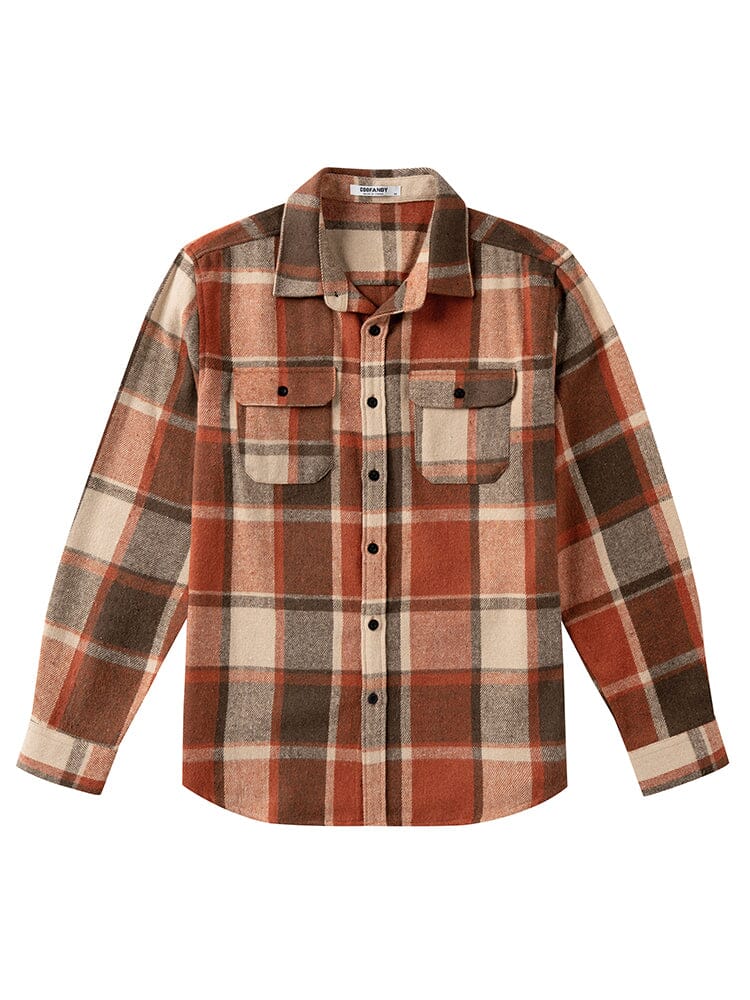 Classic Button Down Flannel Shirt (US Only) Shirts coofandy PAT6 S 