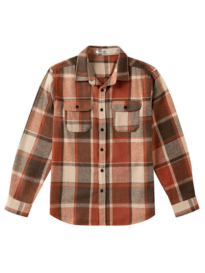 Classic Button Down Flannel Shirt (US Only) Shirts coofandy PAT6 S 