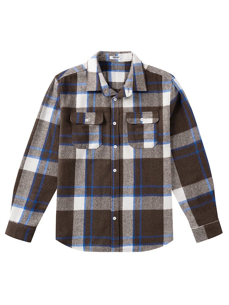 Classic Button Down Flannel Shirt (US Only) Shirts coofandy PAT8 S 