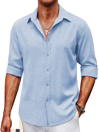 Soft Wrinkle Free Dress Shirts (US Only) Shirts coofandy Clear Blue S 