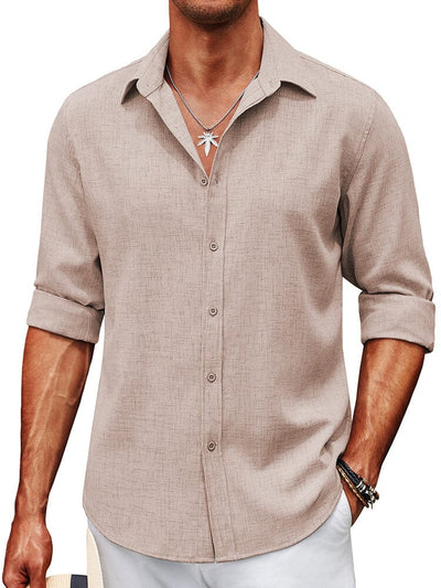 Soft Wrinkle Free Dress Shirts (US Only) Shirts coofandy Khaki S 