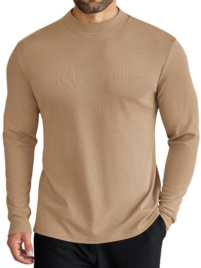 Lightweight Ribbed Pullover Sweater (US Only) Sweater coofandy Khaki S 