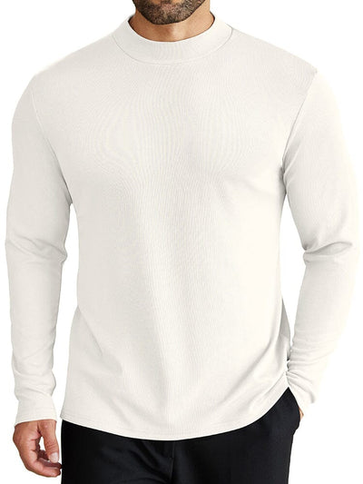 Lightweight Ribbed Pullover Sweater (US Only) Sweater coofandy White S 