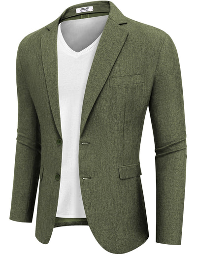 Casual Lightweight Suit Jacket (US Only) Suit Set coofandy Army Green S 