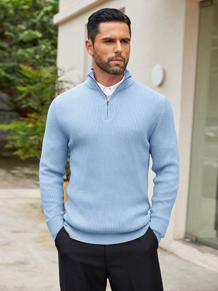 Timeless Stand Collar Knit Sweater (US Only) Sweater coofandy 