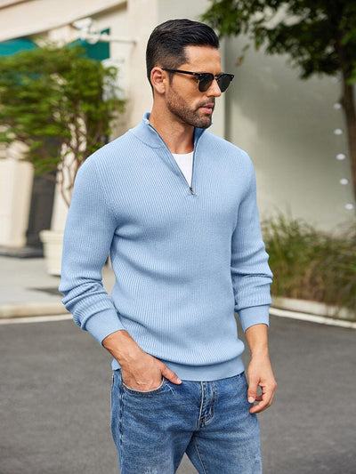 Timeless Stand Collar Knit Sweater (US Only) Sweater coofandy 