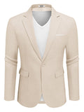 Casual One Button Suit Jackets (US Only) Blazer coofandy Light Khaki S 