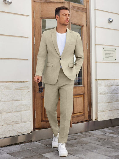 Classic Fit 2-Piece Suit Set (US Only) Light Grey / XXXL