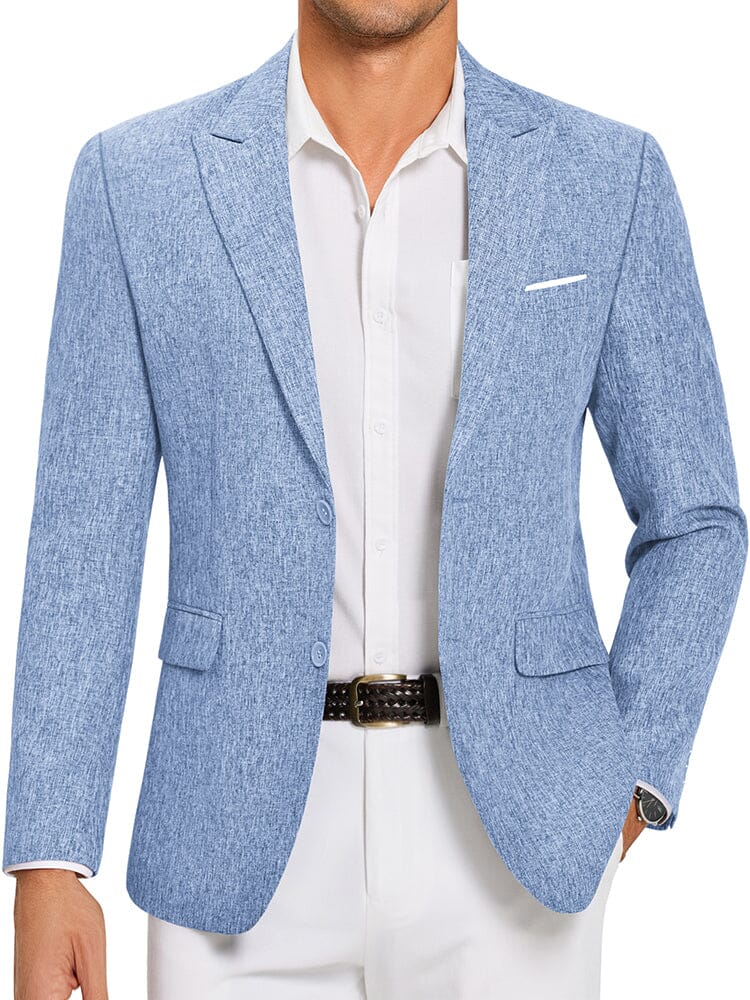 Lightweight Business Suit Jackets (US Only) Blazer coofandy Blue S 