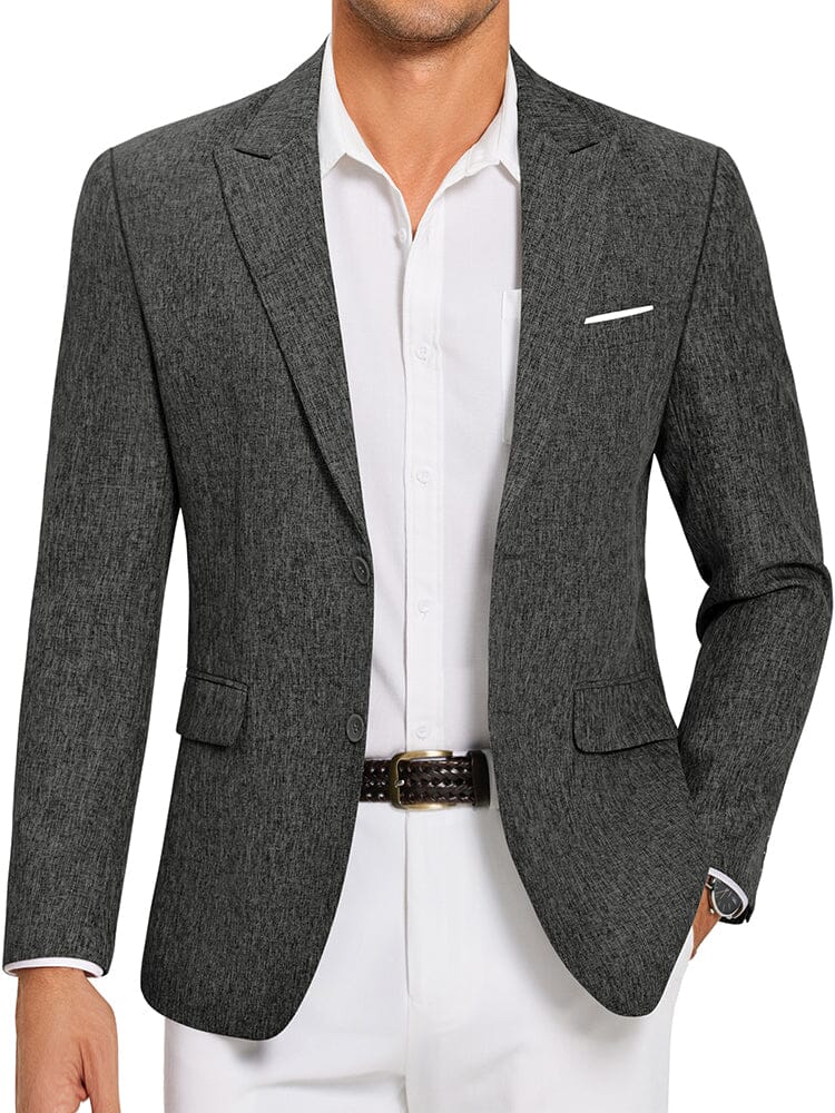 Lightweight Business Suit Jackets (US Only) Blazer coofandy Dark Grey S 