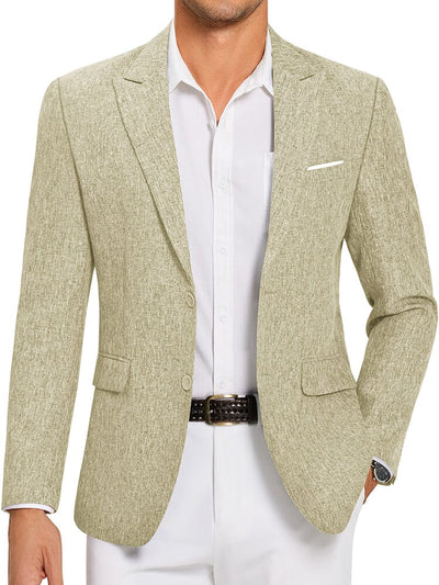 Lightweight Business Suit Jackets (US Only) Blazer coofandy Beige S 