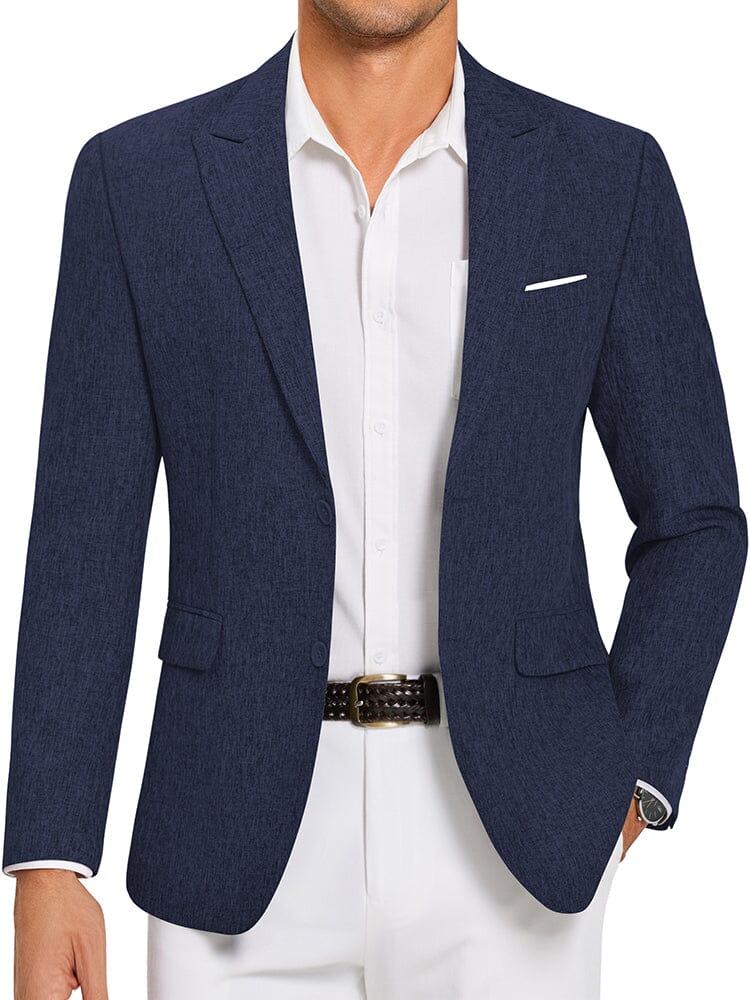 Lightweight Business Suit Jackets (US Only) Blazer coofandy Navy Blue S 