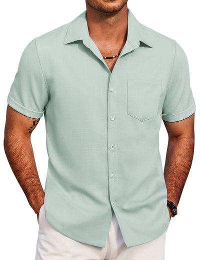 Casual Summer Beach Shirt (US Only) Shirts coofandy Light Green S 