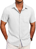 Casual Summer Beach Shirt (US Only) Shirts coofandy White S 