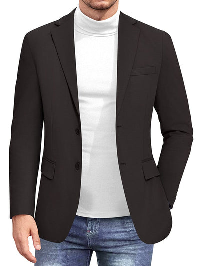 Casual Stretch Knit Blazer (US Only) Blazer coofandy Black S 