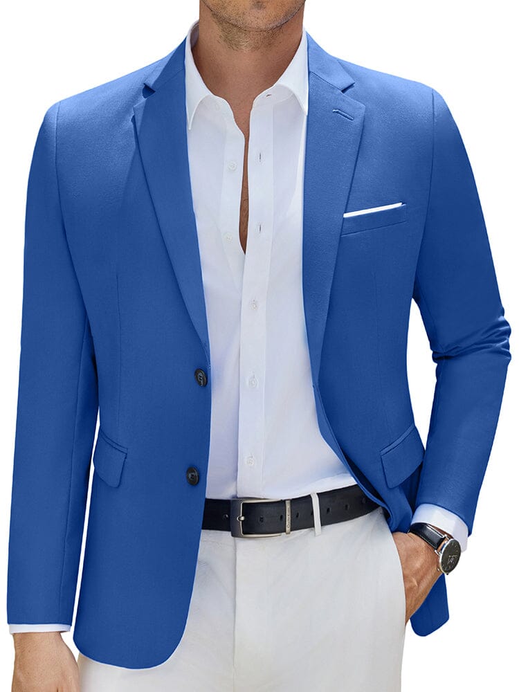 Slim Fit Business Casual Blazer (US Only) Blazer coofandy Blue S 