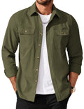 Casual Workwear Long Sleeve Button Up Shirt Jacket  (US Only)