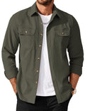 Casual Workwear Long Sleeve Button Up Shirt Jacket  (US Only)