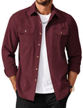 Casual Workwear Long Sleeve Button Up Shirt Jacket  (US Only)