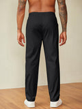 Casual Straight Leg Drawstring Chino Pants (US Only)