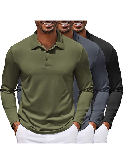 3-Pack Moisture Wicking Polo Shirt (US Only)
