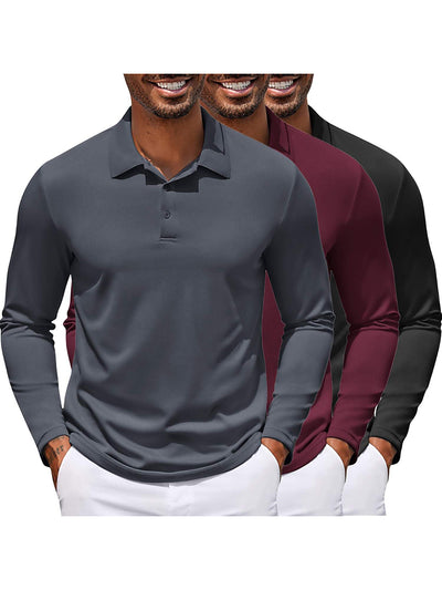 3-Pack Moisture Wicking Polo Shirt (US Only)