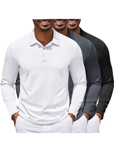 3-Pack Moisture Wicking Polo Shirt (US Only)