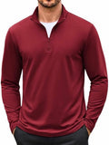 Thin Fleece Lined Quarter Zip Thermal Pullover (US Only)