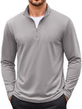 Thin Fleece Lined Quarter Zip Thermal Pullover (US Only)