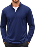 Thin Fleece Lined Quarter Zip Thermal Pullover (US Only)