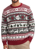Halloween Ugly Knit Sweater Crewneck Graphic Pullover (US Only)