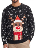 Halloween Ugly Knit Sweater Crewneck Graphic Pullover (US Only)