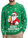 Halloween Ugly Knit Sweater Crewneck Graphic Pullover (US Only)